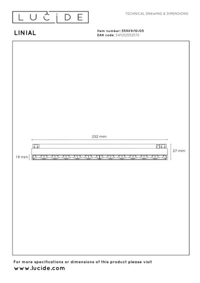 Lucide Premium LINIAL XENIA - 1-Circuit lighting system/ Smart Rail Lighting - Smart - 48V Track - LED -Champagne